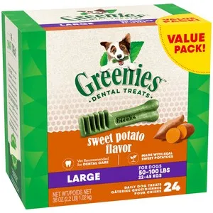 36oz Greenies Regular Sweet Potato Value Tub Treat Pack - Treats